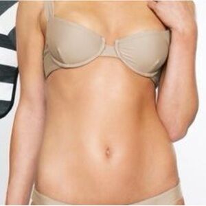 NWT WESTERLY BIKINI TOP SWIMWEAR TWOPIECE SMALL NUDE TAN NEUTRAL